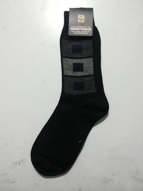 Socks - Polyester Material, Middle Elasticity, Black Color | Washable Design for All Season Use, Suitable for Adult Males