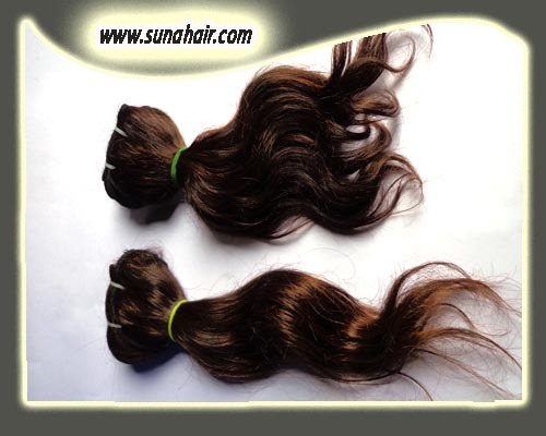 Beautiful indian silky curly machine weft human hair extension for black woman