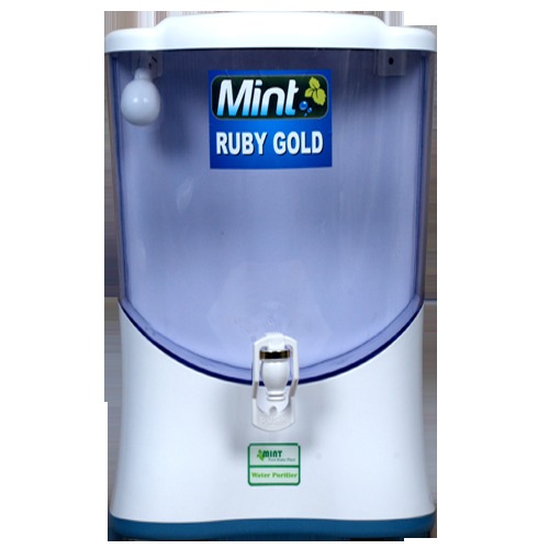 Ruby Gold Water Purifier - 12x14x18 cm, White, 8L Tank, 5-Stage UV+UF Filtration