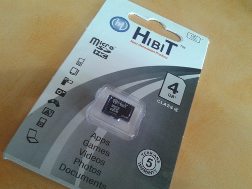 4GB HIBIT Micro SD Card