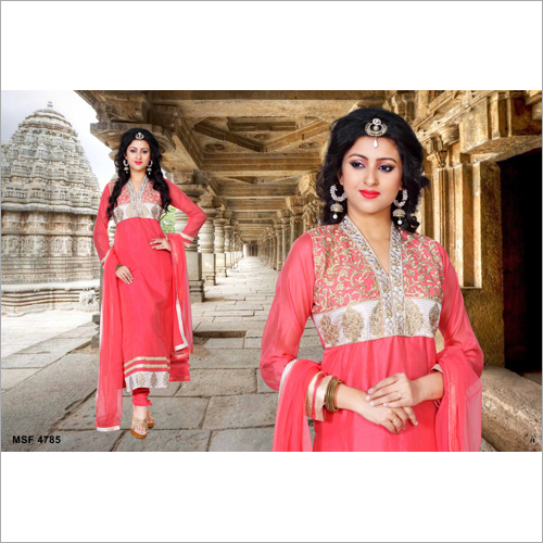 Straight Pattern Chanderi Suit