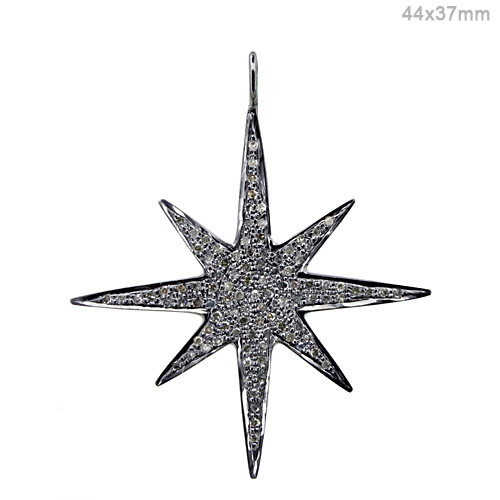 Sterling Silver Pave Diamond Pendant