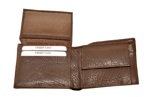 LEATHER GENTS WALLET OPEN