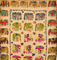Handmade Patchwork Elephant Quilt