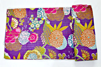 Floral Kantha Quilt