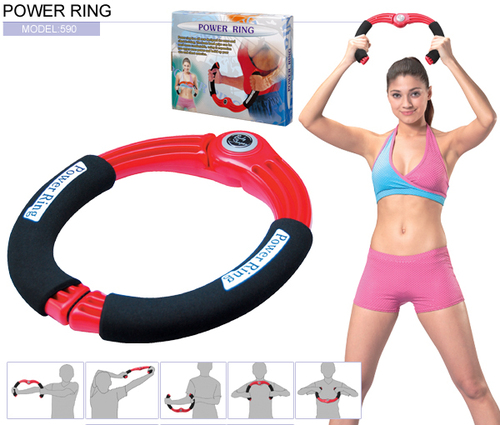 POWER RING - Plastic, 20cm, Red, Spring 5.0mm | Strength Training, Arm Exercise, Portable Design