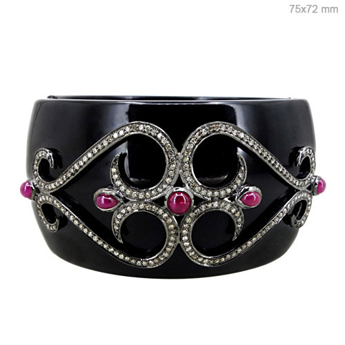 रूबी हीरा सोने की चूड़ी