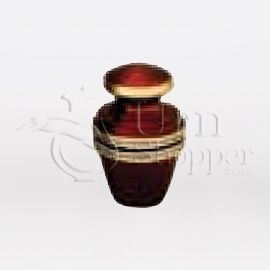 Crimson Brass Metal Token Cremation Urn