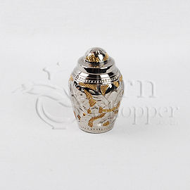 Dynasty Silver Gold Brass Metal Token Cremation Urn