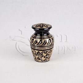 Elegante Brass Metal Token Cremation Urn