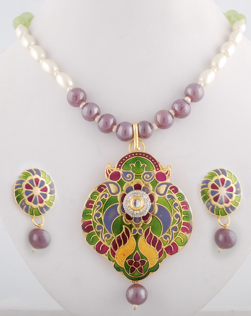 Glass Bead Necklace Set