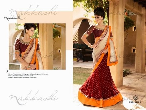 Red Nakkashi Designer Exclusive Sarees