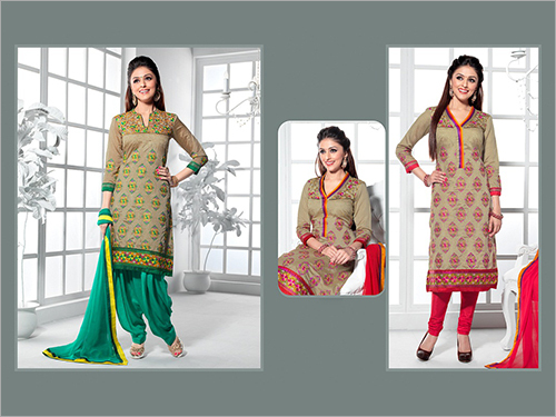 Red And Green Fashionable Salwar Kameez