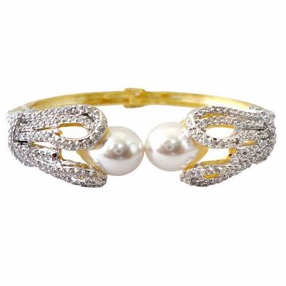 Vatika American Diamond Pearl Bracelet 2