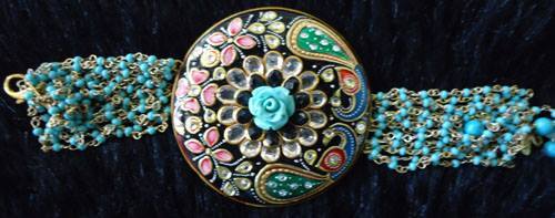 Vatika Beautiful and Creative Tanjore Art Bracelet