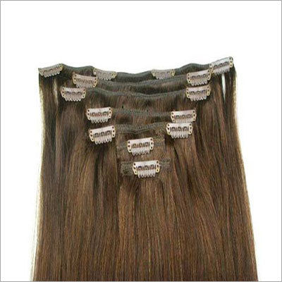 Clip On Hair Extension - Indian Human Hair, Wavy Brown Style | Skin Friendly, Smooth and Shiny Texture, Eye-Catchy Pattern