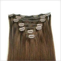 Clip On Hair Extension - Indian Human Hair, Wavy Brown Style | Skin Friendly, Smooth And Shiny Texture, Eye-catchy Pattern