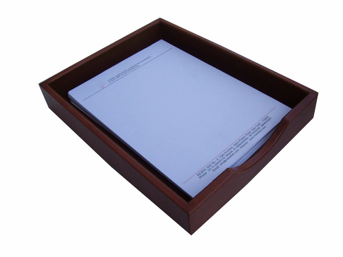 Leather Letter Tray Paper Tray