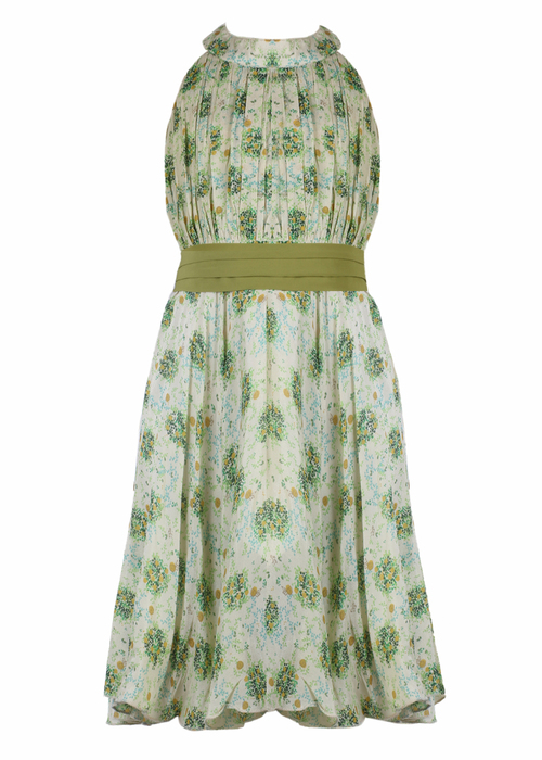 GREEN designer baby dress