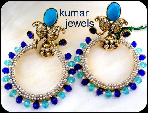 Big Round Beaded Earring