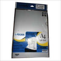 L File Folders - Plastic, Rectangle Design For Document Protection | Lightweight, Wear And Tear Resistant, Ideal For Offices And Educational Use