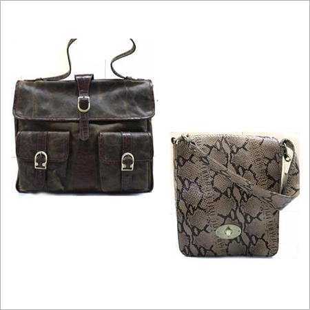 Leather Bags - Genuine Leather, Variable Dimensions, Brown | Durable Leather, Multiple Pockets, Secure Buckle Closure, Stylish Design, Versatile Use