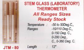 stem glass laboratory thermometer