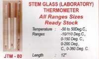 Stem Glass Laboratory Thermometer 
