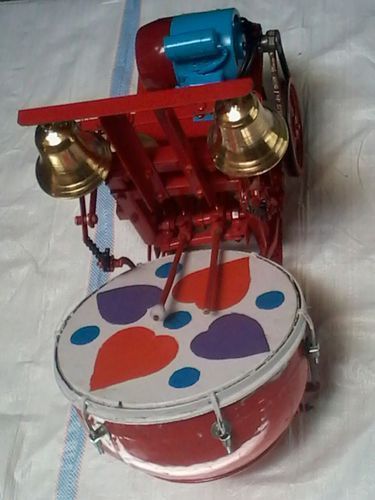 Automatic Aartiachine - Metal Drum Instrument, 1-1.5 Foot Size, 20-50 kg Weight | Non-Electric Design Features, Durable Build Quality