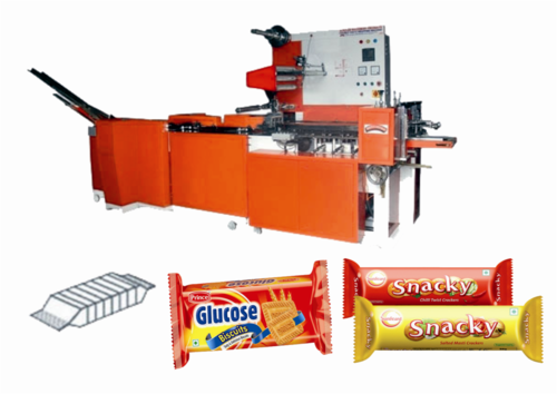 Double Chute Wrapping Machine - 18x4x6 inches White | Electric PLC Control Automatic 2hp Power Suitable for Beverage Apparel Food Medical Textiles Chemical Applications