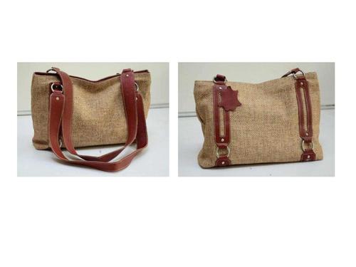 Leather Hand Bags - Leather, 12x15x5 Inches, Beige | Zipper Closure, Ample Storage, Comfortable Carry, Durable, Stylish Design, Versatile Use