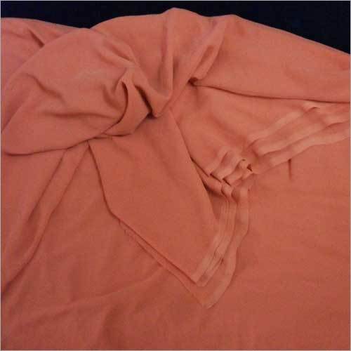 Plain Georgette Fabric - Polyester Blend 45 Inches, Coral | Smooth Texture, Easy Drape, Perfect Finish, Colorfast