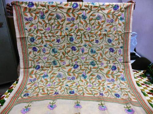 Kantha work silk dupattas noksi