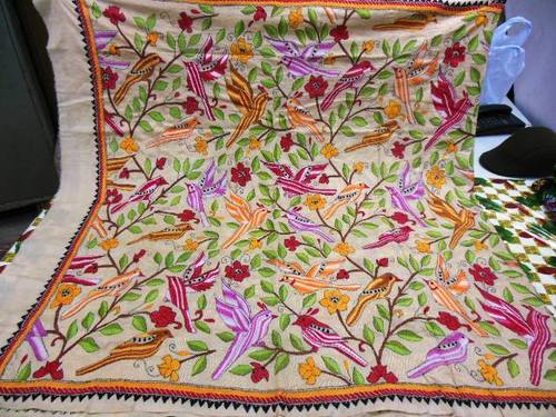 Kantha work silk dupattas noksi