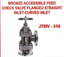 BRONZE ACCESSIBLE FEED CHECK VALVE FLANGED STRAIGH