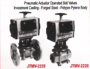 PNEUMATIC ACTUATOR OPERATED BALL VALVES