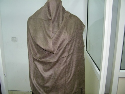 Coyote brown Jacqured Shawl