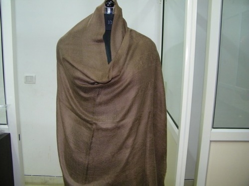 Bistre Brown Jacqured Shawl