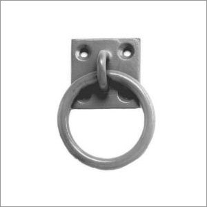 Chain Ring on Plate - Metal 2x2 Inches Silver Finish | Durable Design Easy Installation Secure Hold
