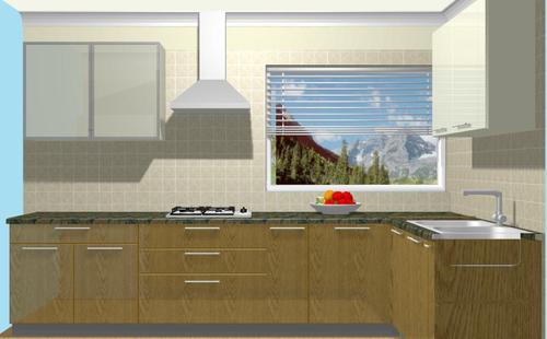 L Shape Modular Kitchen