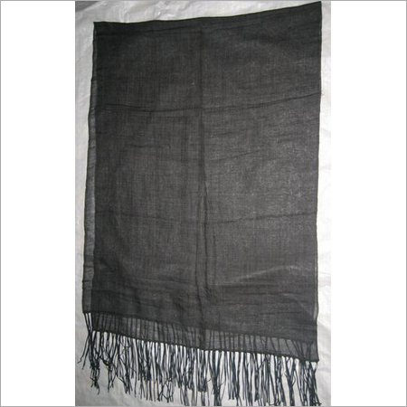 Wool Reversible with Suede Fringes - Wool Suede, 70x180 cm, Black | Soft Wool, Durable, Lightweight, Stylish 10cm Fringes