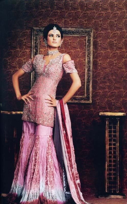 Pink Sharara Dress