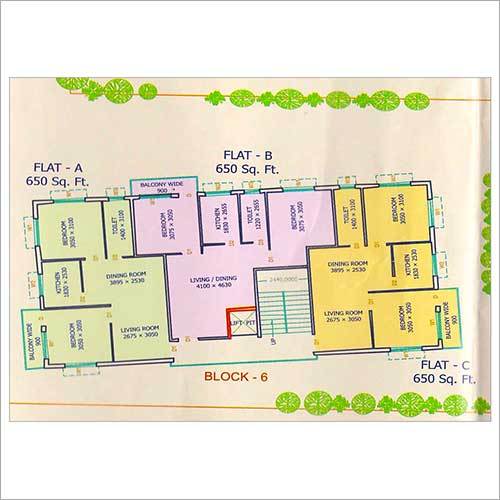 Block-6 LAYOUT PLAN 650 SQ.FT.