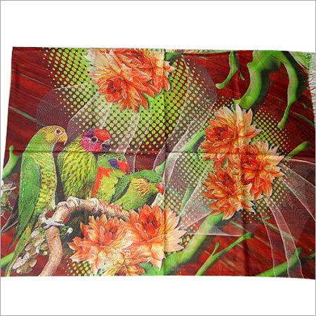 Bird Printed Silk Stoles