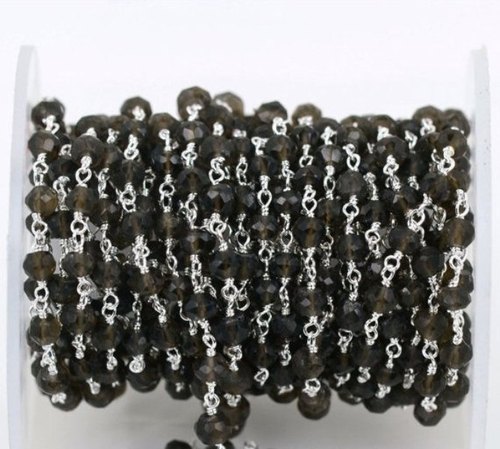 Smoky Gemstone Beaded Chain