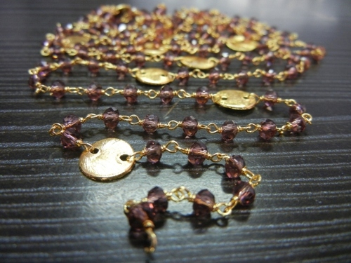 Copper Alloy Gold Beads Chain