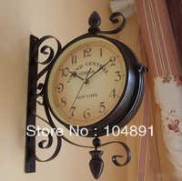 Wrought Iron Wall Clock - Decorative Metal Design, Elegant Vintage Aesthetic, Classic Roman Numerals