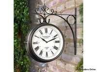 Garden Wall Clock - Gray, Round, Analog | Resistance To Corrosion, Unique Pattern And Design, Smooth Finish, Quality Craftsmanship