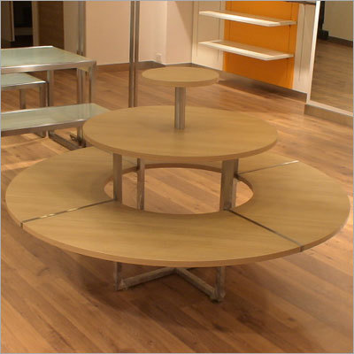 Wooden Shelving Round Tables