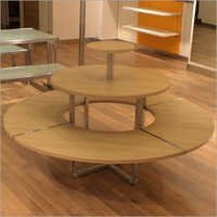 Wooden Shelving Round Tables
